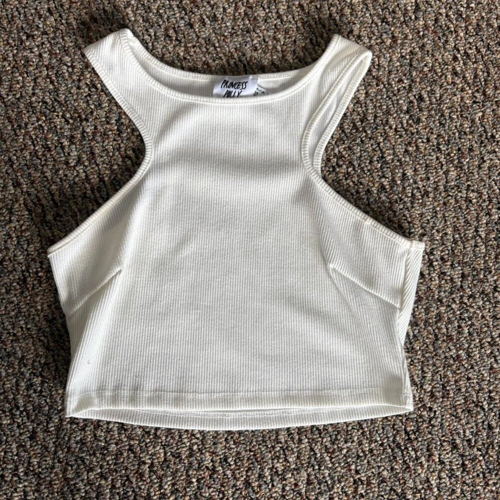 White high neck tank princess Polly size 4